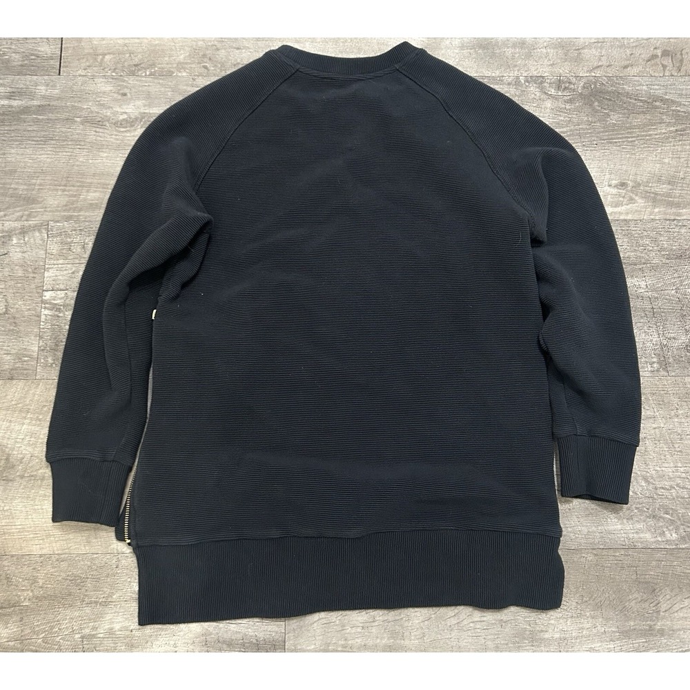 Varley Black‎ Ribbed Vine Athleisure Pullover Shirt Sweatshirt Zippers Sides XS - Picture 4 of 6